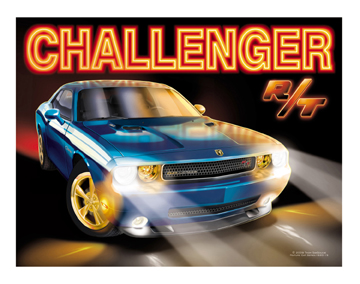 2008-10 Dark Blue Challenger RT with White Stripe