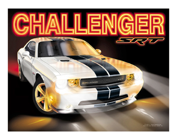 2011-14 White Challenger SRT with Black Stripe