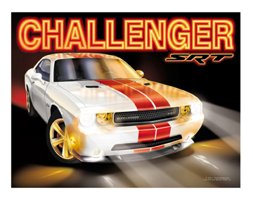 2011-14 White Challenger SRT with Red Stripe