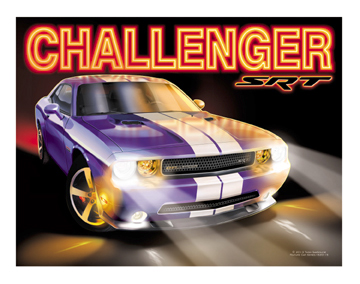 2013 Plum Crazy Challenger SRT w/White Stripe and Black Rims