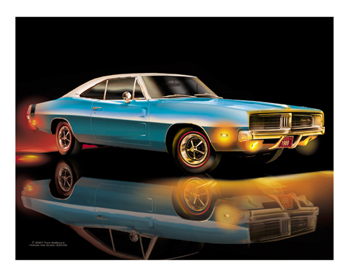 1969 B5 Blue Charger with White Roof