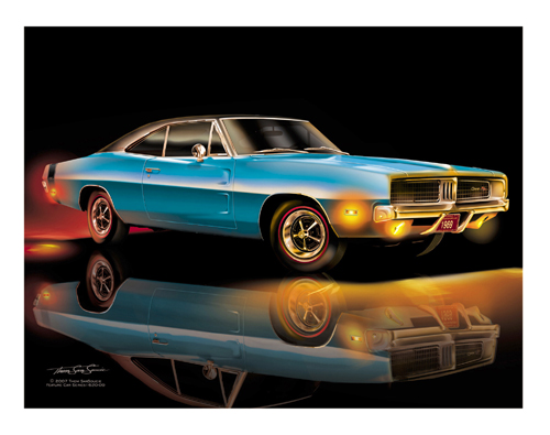 1969 B5 Blue Charger with Black Roof