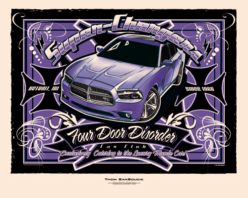 2011-2014 Purple Charger R/T Retro Print