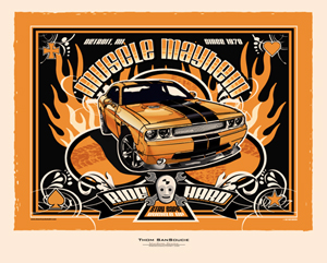 2011-2014 Retro Challenger Print
